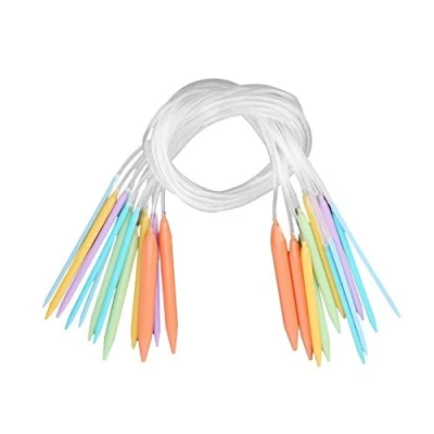 Image of 12 x Knitting Needles, 3.5 mm Double Pointed Circular Sweater Needle Kit for Weaving (80 cm)