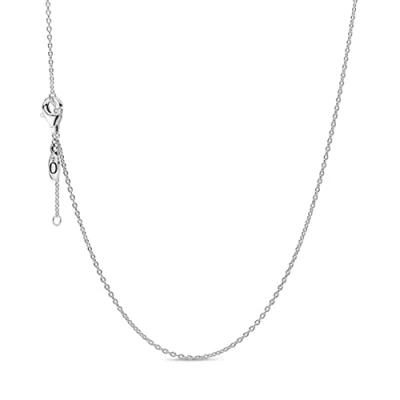 Image of PANDORA Moments Women&#039;s Sterling Silver Classic Chain Necklace, 45cm, No Box