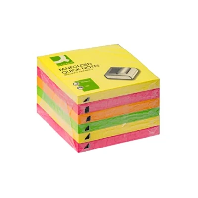 Image of Q Connect Fanfold Notes Assorted (Pack of 6) 48201030