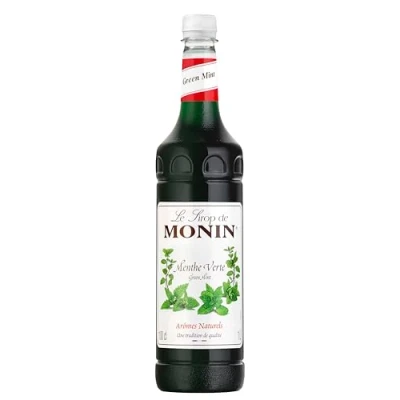 Image of MONIN Premium Green Mint Syrup 1L for Cocktails and Mocktails. Vegan Friendly, Allergen Free, 100% Natural Flavours