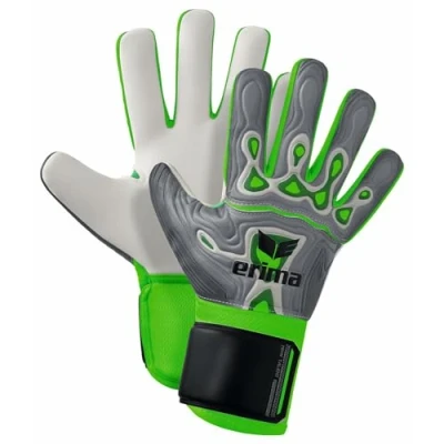 Image of Erima Unisex Adult Flex Ray New Talent 2.0 Goalkeeper Gloves (7222401), Grey/Green, 7
