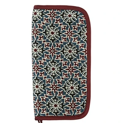 Image of Lantern Moon Ajrak Rectangular Double Pointed Knitting Needles Empty Case 1 Piece, Red