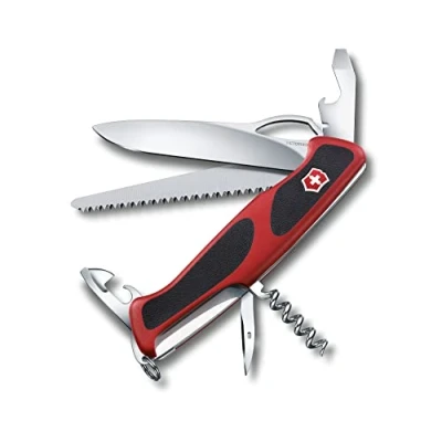 Image of Victorinox, Ranger 79 M Grip, Swiss Army Pocket Knife, Large, Multi Tool, Camping, 12 Functions, Blade, Can opener, Screwdriver 3 mm, Lockable One Hand