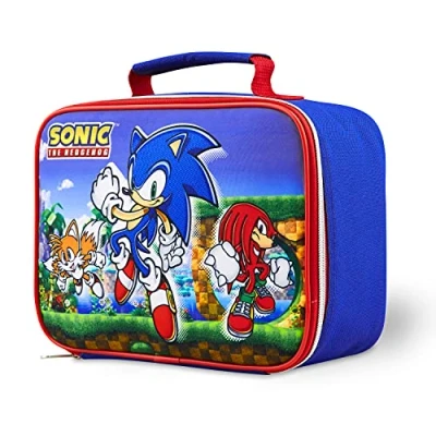 Image of SONIC THE HEDGEHOG Lunch Box Kids Insulated Bag for Boys (Blue/Red)