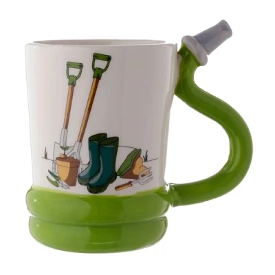 Image of Puckator Garden Hose Ceramic Shaped Handle Tea Coffee Mug Funny Home Accessories Cute Gifts for Girlfriend Large Mugs Men Women Hot Drinks Cups Presents Secret Santa Gift Cup Set