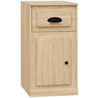 Image of vidaXL Side Cabinet with Drawer Sonoma Oak 40x50x75 cm Engineered Wood