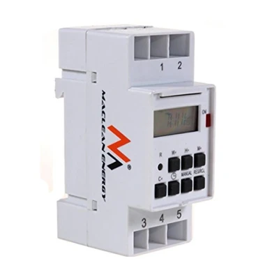 Image of Maclean MCE09 Digital Timer Din Rail Home Kitchen 10 Programs 3600W Max 156 Electric Timer,White