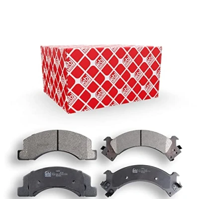 Image of 4106089TB0, 4106089TB3 Brake pad set FEBI BILSTEIN 16954 Front Axle with acoustic wear warning