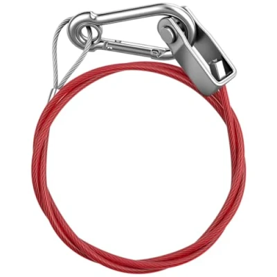 Image of URAQT Breakaway Cable, Trailer Caravan Cable,Easy Quick Fit Cable Carbine Threaded Hook Towing for Brake Safety Handbrake,B