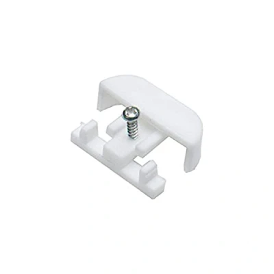 Image of Merriway BH03637 (30 Pcs) White Plastic Curtain Track Rail Stop Ends to Fit Harrison Drape Crest Pack of 30 Pieces