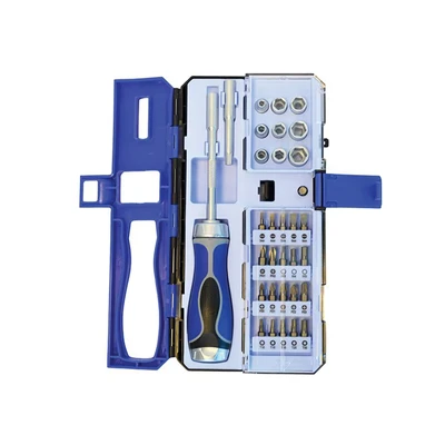 Image of Faithfull SDSET33R Ratchet Screwdriver &amp; Socket Set, 33 Piece