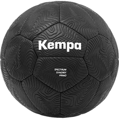 Image of Kempa Spectrum Synergy Primo Black &amp; White Handball Training and Play Ball with Unique 30 Panel Construction Suitable for All Ages Size 3