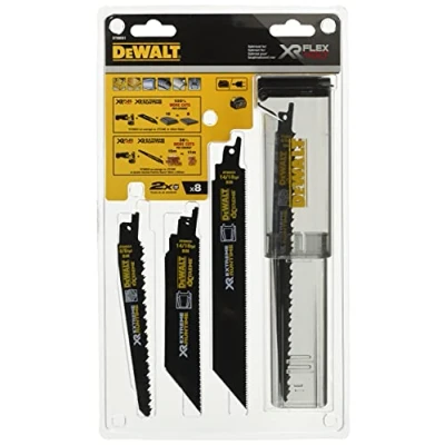 Image of Dewalt DT99551 QZ Juego 8 Hojas de Sierra Sable Bi Metal XR Extreme RUNTIME, 240 V, Yellow/Black