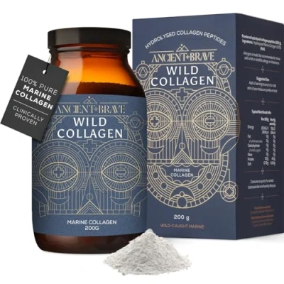 Image of Ancient + Brave Wild Collagen Powder 200g Marine Pure Hydrolyzed Peptides Supplement Best for Women (Fish) High Protein, Fasting Friendly Halal &amp; Kosher Certified