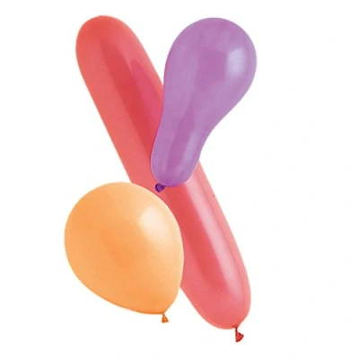 Image of Assorted Colors &amp; Shapes Party Balloons Pack of 100 Vibrant Large for Celebrations Events