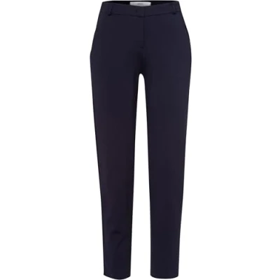 Image of BRAX Women&#039;s Style Maron S Finest Jersey: Comfortable Chinos Business Casual Pants, Navy, 29W x 30L