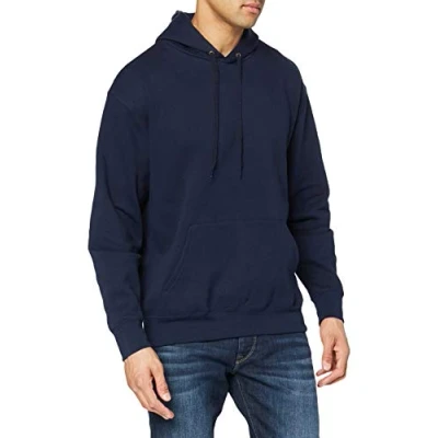 Image of Fruit of the Loom Men&#039;s Pull over Premium Hooded Sweat, Deep Navy, X Large