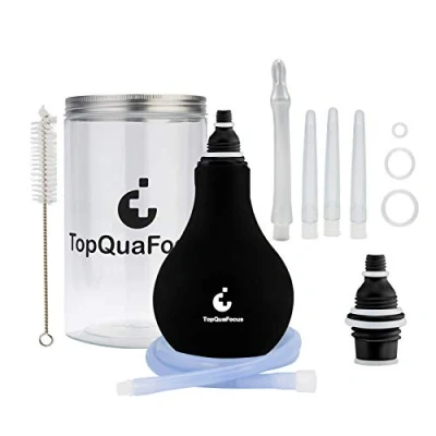 Image of TopQuaFocus 320ml Enema Bulb kit Anal Douche for Man Woman Cleaning Men(320ML, Black)