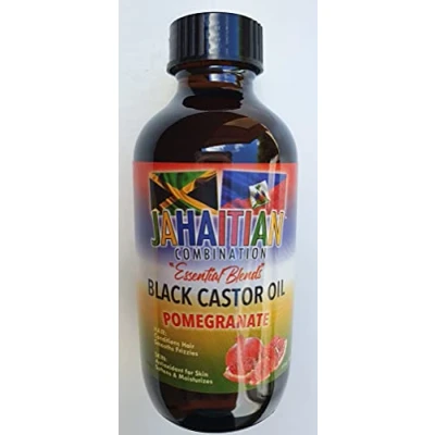 Image of Jahaitian Combination Black Castor Oil For Hair and Skin 4oz (118ml, Pomegranate)