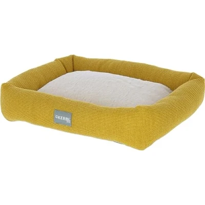 Image of Kerbl Pet Cuddly Bed for Small Animals, White/Yellow, 36 x 32 7 cm