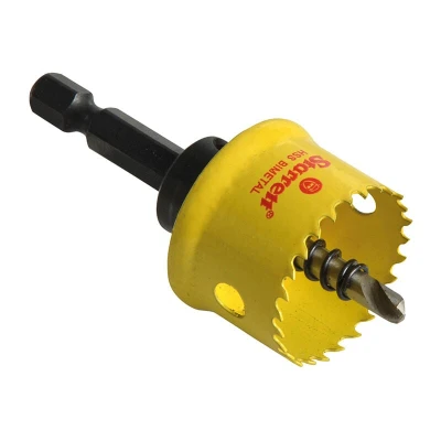 Image of Starrett HSS Bi Metal Hole Saw CSC27 Cordless Smooth Cutting For Wood Plastics Steel Various Materials 27mm