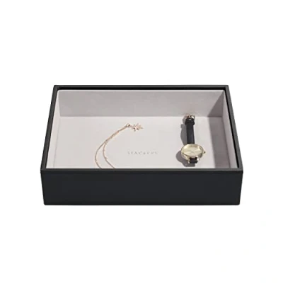 Image of Stackers Black Classic Medium Jewellery Box Necklace Layer