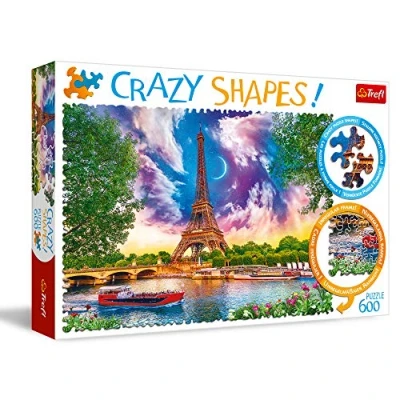 Image of Trefl 11115 Himmel über Paris 600 Teile, Crazy Shapes, Premium Quality, für Erwachsene und Kinder ab 10 Jahren Puzzle, Coloured