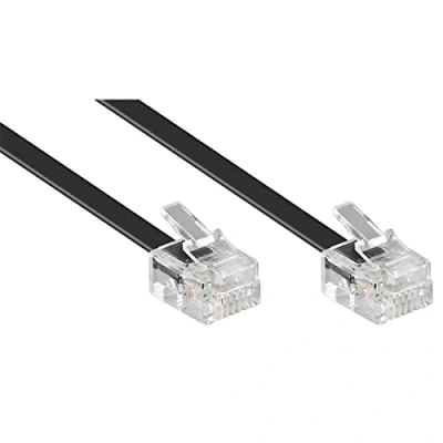 Image of 3m ADSL Cable Black Coloured High Speed Fibre Internet Router Lead