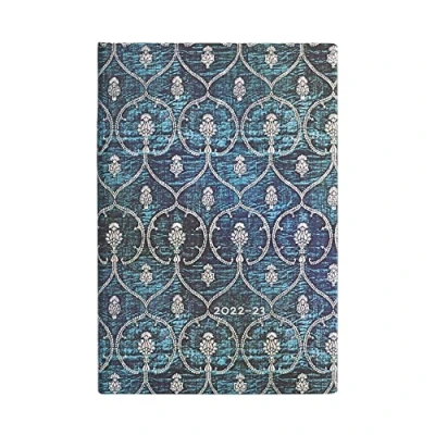 Image of Paperblanks 18 Month Diaries 2022 2023 Blue Velvet Horizontal Mini (95 x 140 mm)