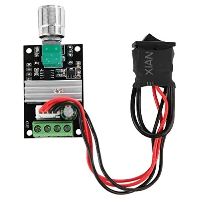 Image of DC Motor Speed Controller, 6 28V 3A PWM Controller Regulator Electric with Switch Function