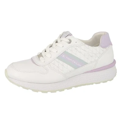 Image of TOM TAILOR Women&#039;s 5398007 Sneaker, White Lavender, 5.5 UK