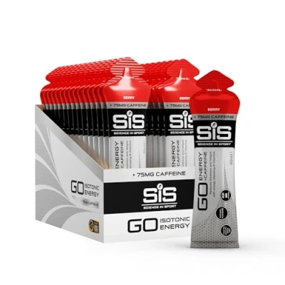 Image of Science in Sport Go Isotonic Energy Gel with Caffeine, Berry Flavour, 60ml (30 Packs)