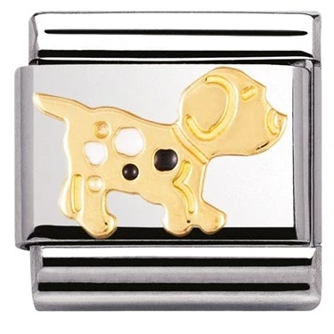 Image of Nomination Gold Dog Charm