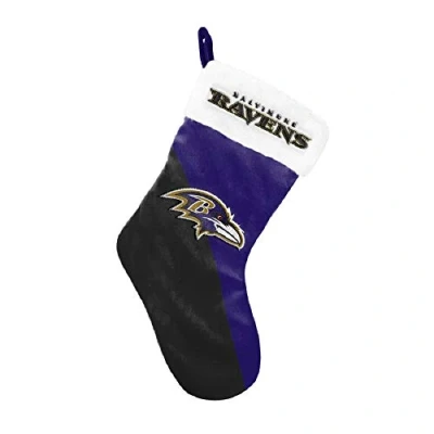 Image of Forever Collectibles Foco NFL Baltimore Ravens 2020 Basic Santa Claus Stocking Christmas