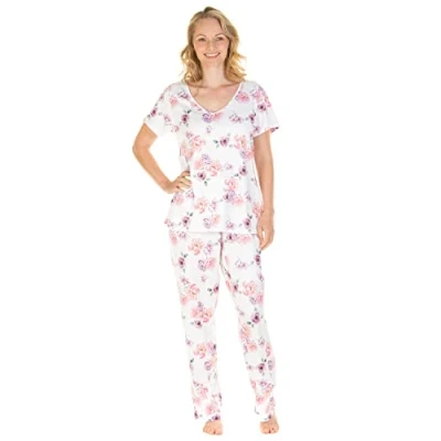 Image of Undercover Ladies &#039;Summer Garden&#039; Pyjamas 55254 Cream XL