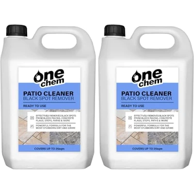 Image of One Chem 2 x 5L Black Spot Remover and Destroyer Ready to Use for Natural stone, Concrete, Paving slabs, Indian Sandstone &amp; Limestone