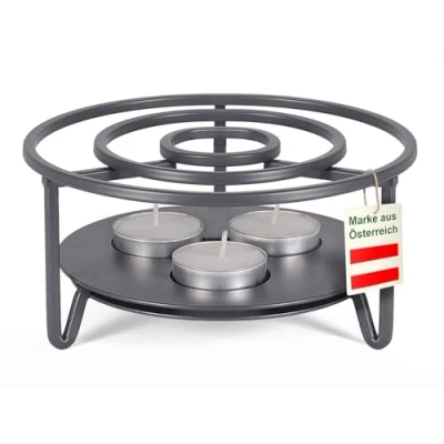 Image of Tea Warmer for Teapot Metal 1 3 Lights Diameter 16 cm
