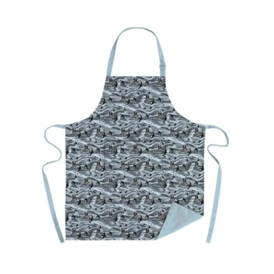 Image of Museums &amp; Galleries Angela Harding Swallows and Sea Organic Cotton Adjustable Apron