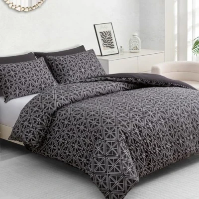 Image of Pamposh Super King Duvet Set Brushed Microfiber Cover Hypoallergenic Quilt Bedding Sets 3 Pcs With Zipper Closure For All Seasons