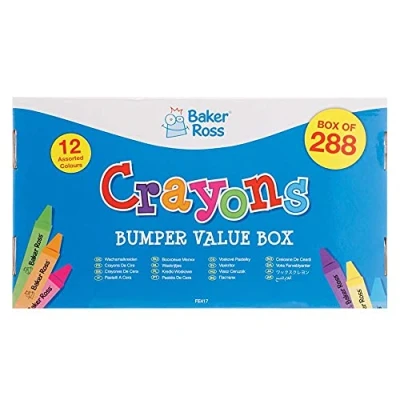 Image of Baker Ross FE417 Crayons Bumper Craft Set Pack of 288, Scrapbooking Supplies, Art Supplies for Children, Kids
