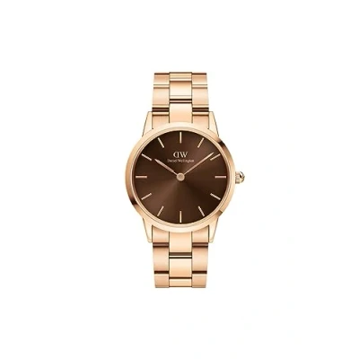 Image of Daniel Wellington Iconic Link Amber 36 Watch DW00100461, Strap, Bracelet