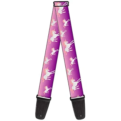 Image of Buckle Down GS W32108 Guitar Strap Unicorn Sparkles Purple Pink, 2&quot; Wide 29 54&quot; Length