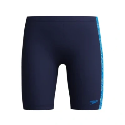 Image of Speedo Boy&#039;s Hyperboom Panel Jamer Swim Training FitneS Chlorine Resistant, Lagoon Blue/Celeste, 7 87 8