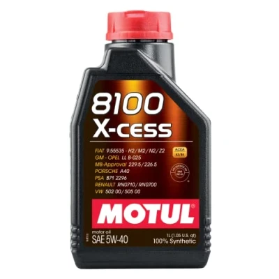 Image of Motul 102784 8100 X cess 100% Synthetic Engine Oil for Petrol &amp; Diesel Vehicles Fully Car SAE J 300, 5W 40 1 Litre