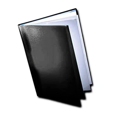 Image of Westfolio Course Book Adjustable Capacity Black A2, File Holder, Presentation Display Wallet, Paper, Document, Poly Clear Sleeves, For School, Art Class, University, College, Homework, Projects