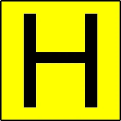 Image of Fire Hydrant H Symbol Safety sign 1.2mm Rigid plastic 200mm x Case (Pack of 5)