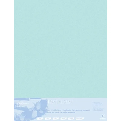 Image of Clairefontaine Ref 396013C Pastelmat Mounted Board (5 Sheets) 1800 Microns 70 x 100cm Light Blue Colour Specially Formulated For Use With Pastels