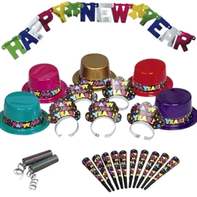 Image of Unique Party 15490 New Years Kit for 10