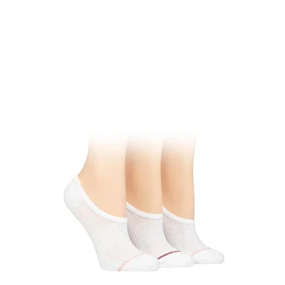 Image of Women&#039;s 3 Pair SOCKSHOP Wildfeet Cotton Sports Shoe Liner Socks White 4 8