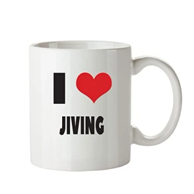 Image of I Love JIVING Mug Personalised Adult Office